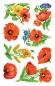 Preview: flowers stickers poppies 24 stickers